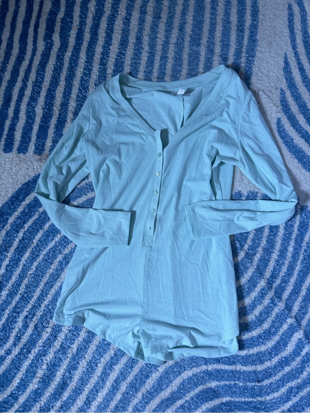 Blue One Piece Pajama Set